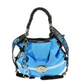 Sac Lancel Moins Cher Brigitte Bardot Tweed Bleu Nautic